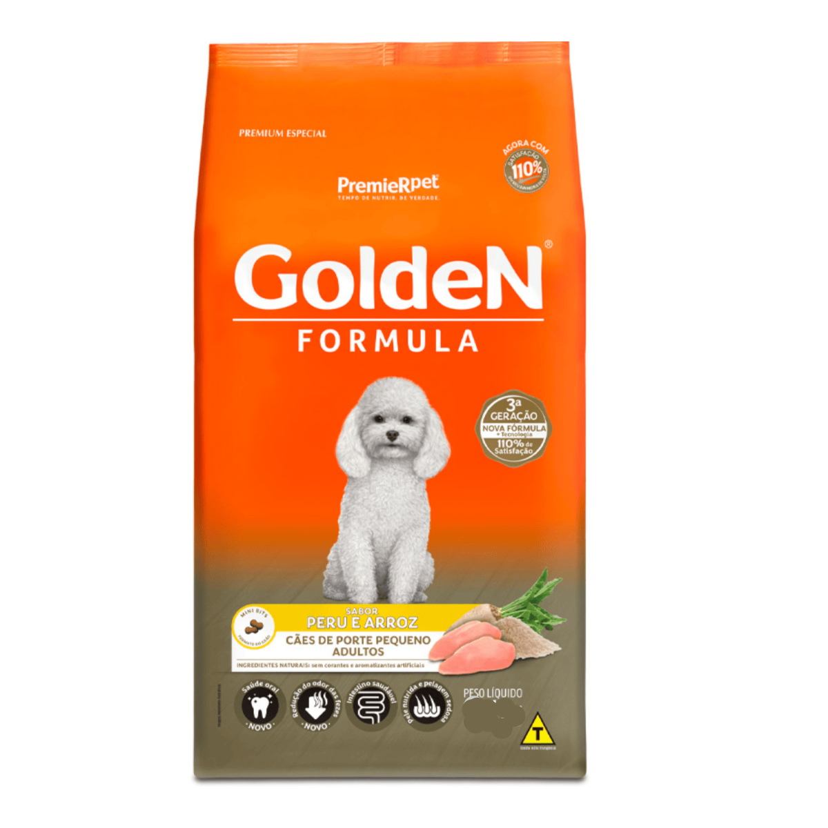 Ração Golden Mini Bits para Cães Adultos Sabor Peru