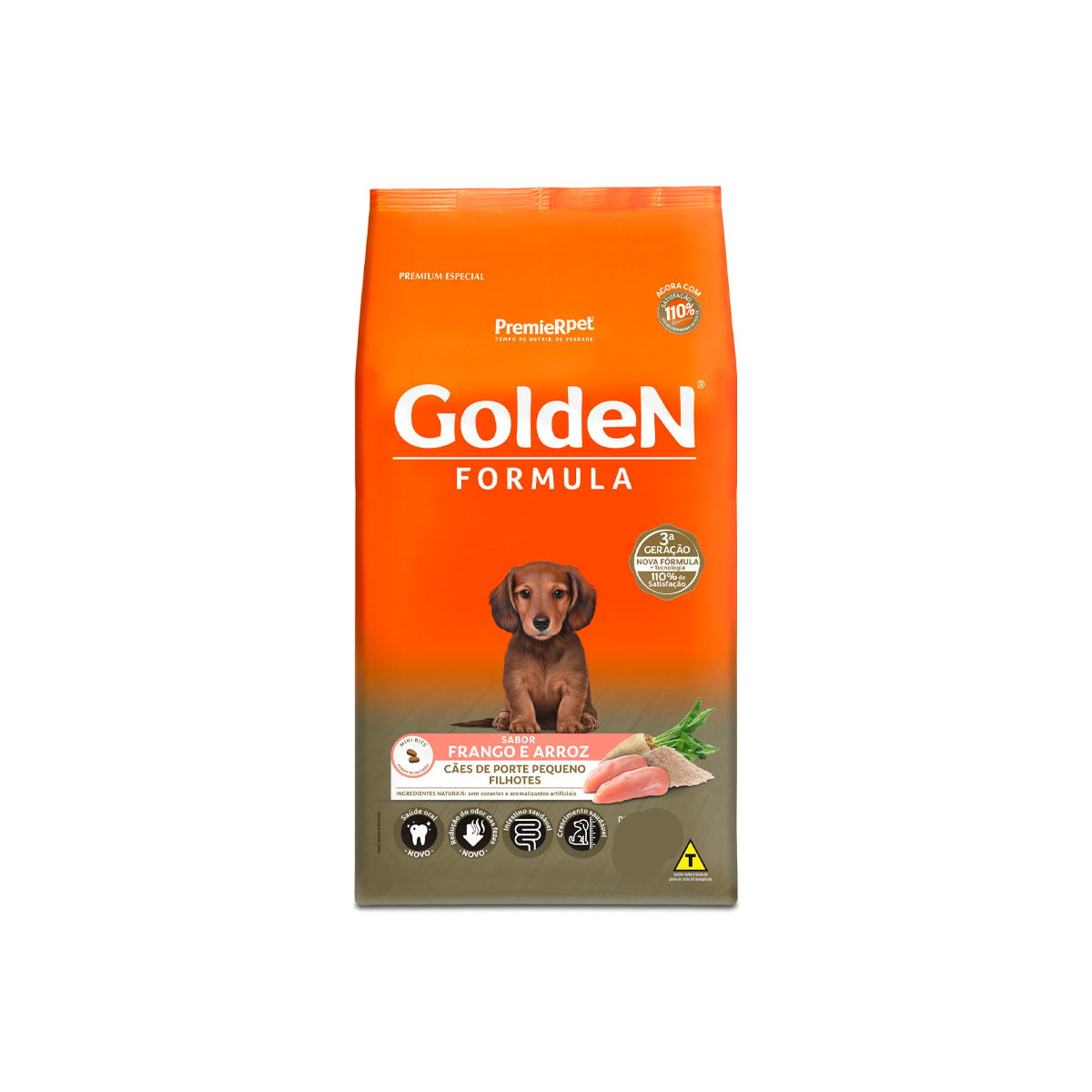 Ração Golden Mini Bits para Cães Filhotes Sabor Frango