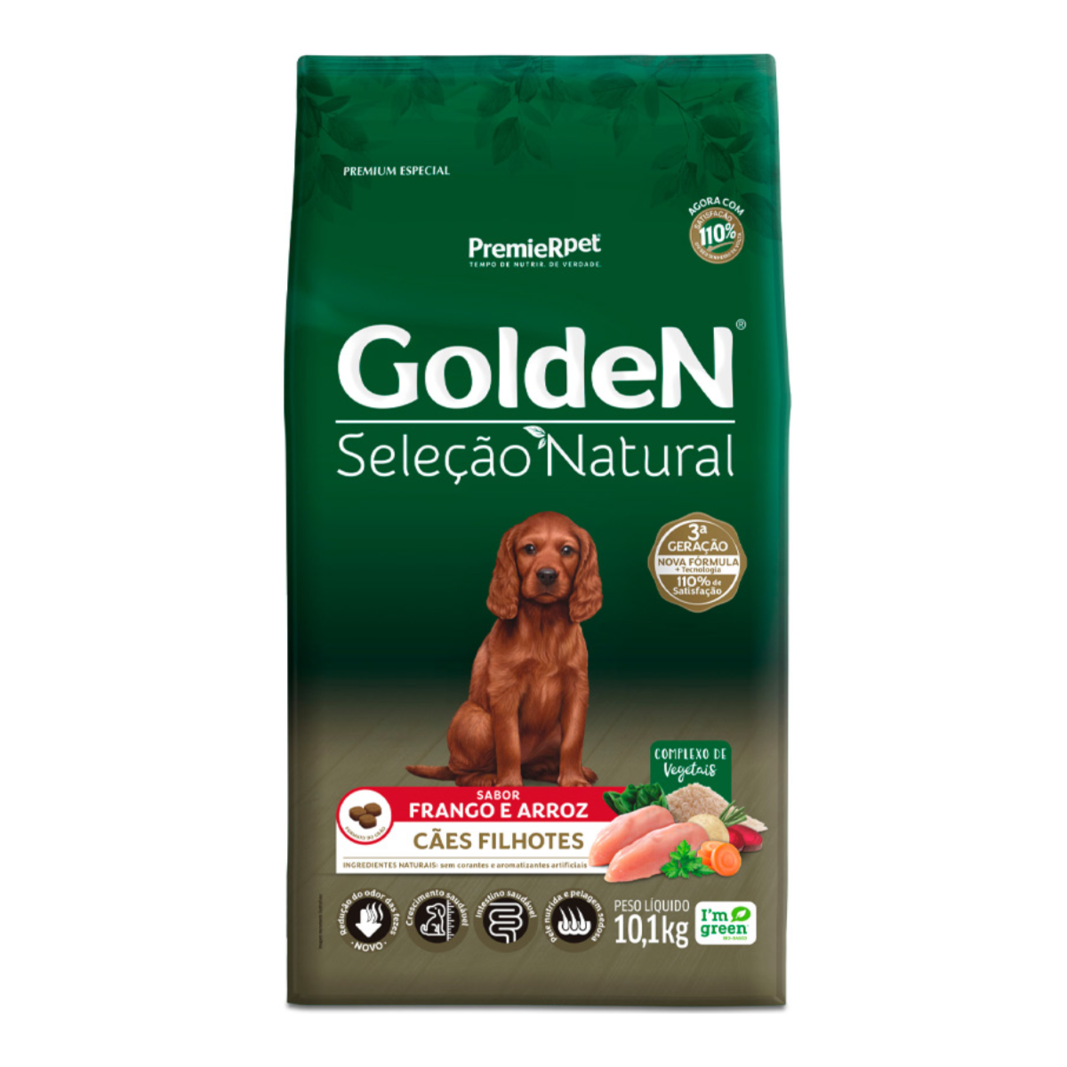 Ração Golden Seleção Natural para Cães Filhotes 10.1kg