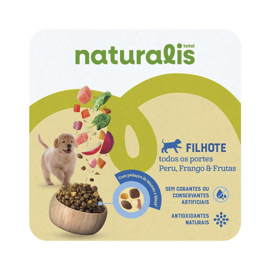 Ração Naturalis para Cães Filhotes de Todos os Portes sabor Peru, Frango e Frutas