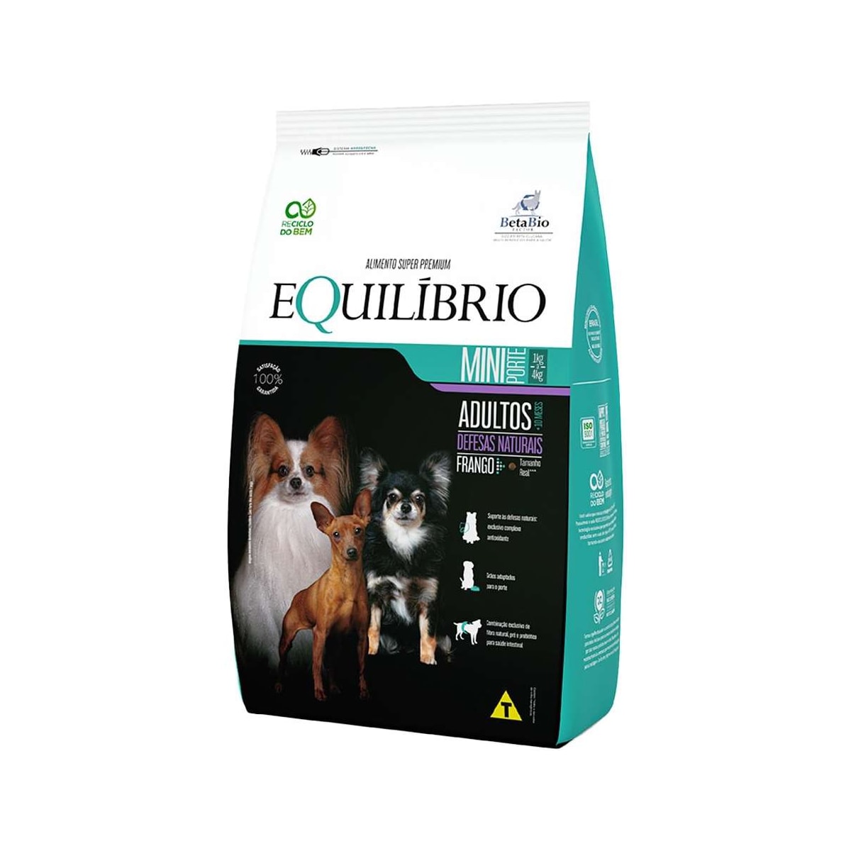 Ração Equilíbrio para Cães Adultos de Porte Mini 2,4kg