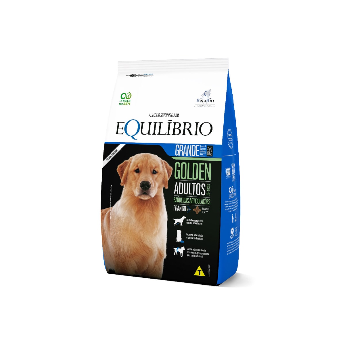 Ração Equilíbrio Golden para Cães Adultos de Porte Grande 12kg