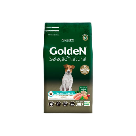 Ração Golden Selecao Natural Mini Bits para Cães Adultos