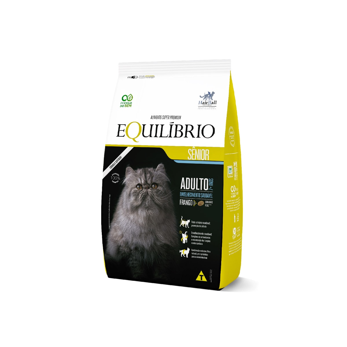 Ração Seca Equilíbrio Sênior Frango para Gatos Idosos 1,5kg
