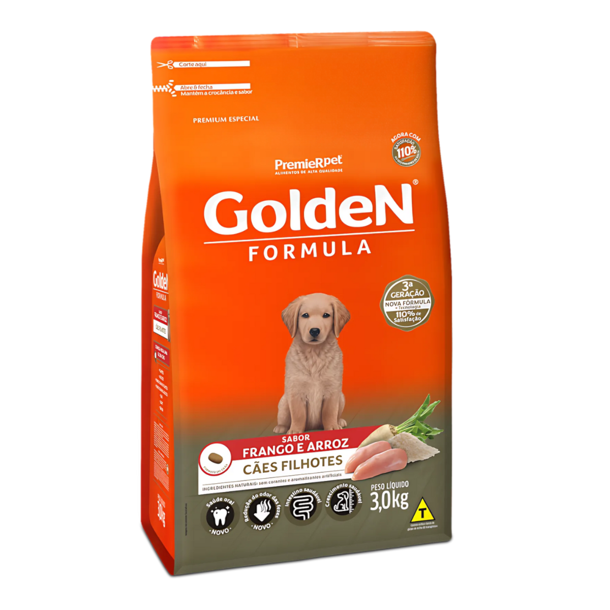 Ração Golden Fórmula para Cães Filhote Sabor Frango e Arroz 3kg