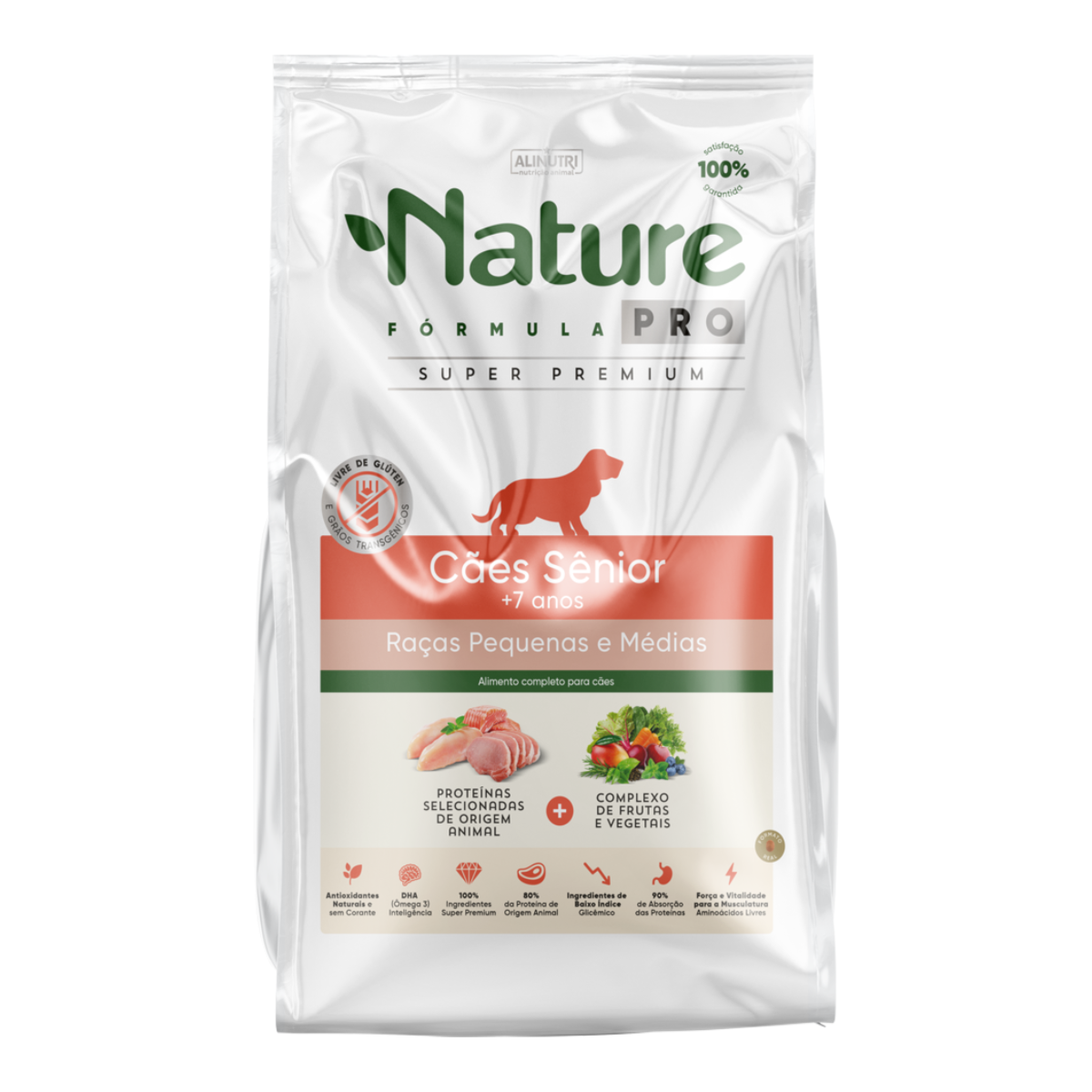 Ração Seca Nature Fórmula Pro para Cães Sênior Raças Pequenas e Médias com 7+