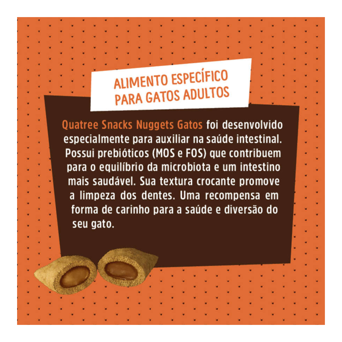 Snack Quatree para Gatos Adultos Sabor Salmão 60g