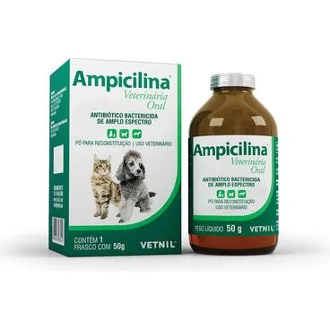Ampicilina Vet Oral Antibiótico Bactericida 50 g