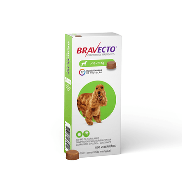 Antipulgas e Carrapatos MSD Bravecto para Cães de 10 a 20 Kg