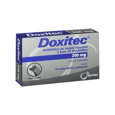 Doxitec Antibiótico para Cães e Gatos 16 comprimidos