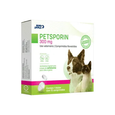 Petsporin Antibiótico para Cães e Gatos 12 comprimidos