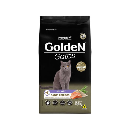 Ração Golden para Gatos Adultos Sabor Salmão