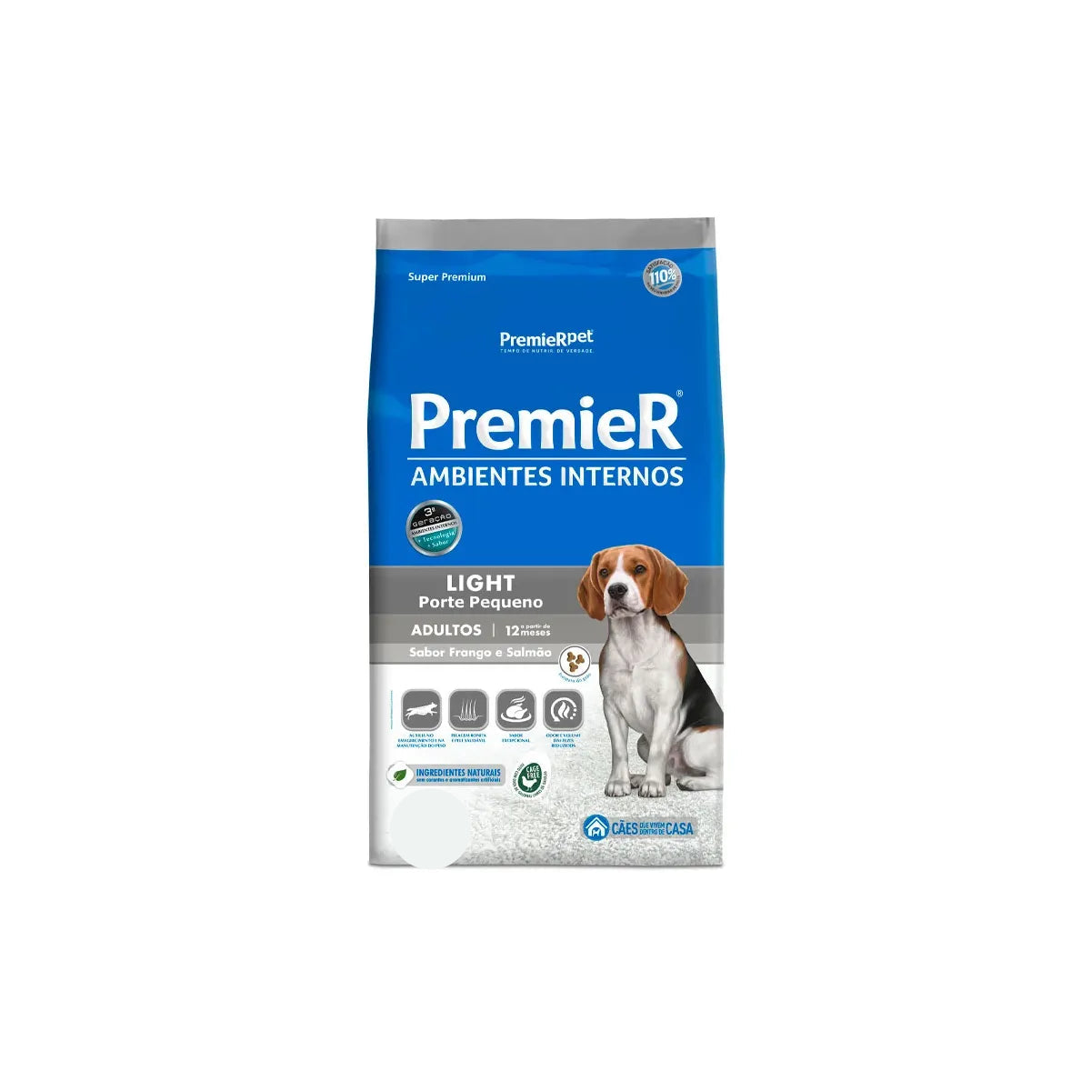 Ração Premier Ambientes Internos para Cães Adultos Light