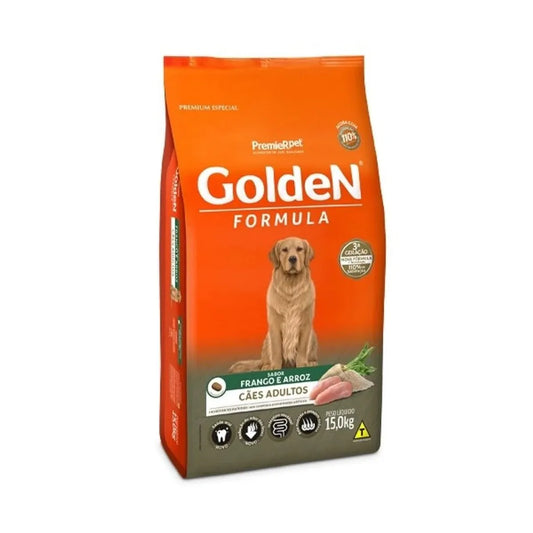 Ração Golden Formula Cães Adultos - Frango e Arroz