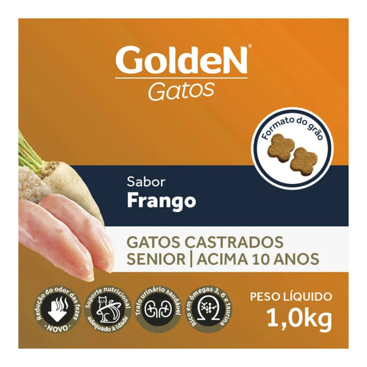 Ração Golden Formula Gatos Castrados Senior- Frango