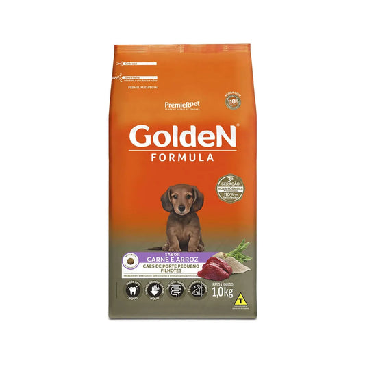 Ração Golden Mini Bits para Cães Filhotes Sabor Carne