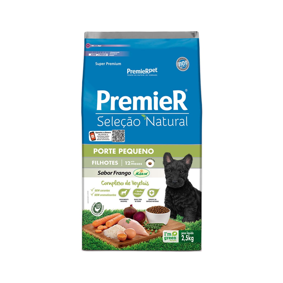Ração Premier Seleção Natural para Cães Filhotes de Raças Pequenas 2,5kg