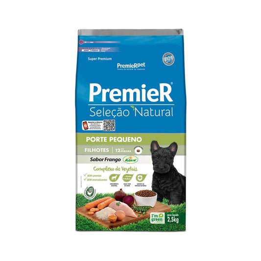 Ração Premier Seleção Natural para Cães Filhotes de Raças Pequenas 2,5kg