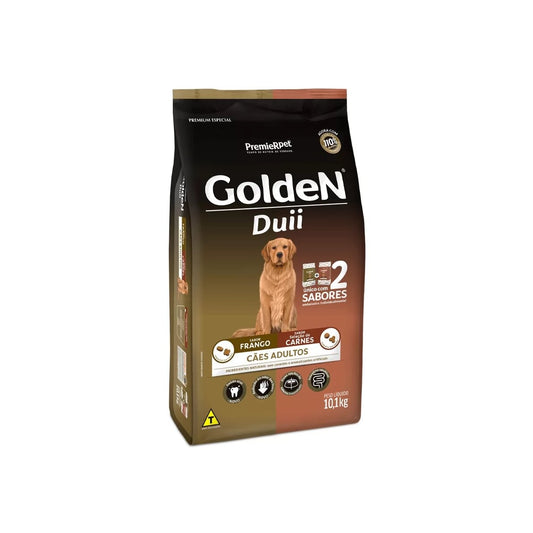 Ração Golden Duii para Cães Adultos sabor Frango e Carne 10.1kg