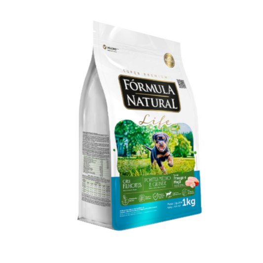 Ração Formula Natural Life Filhote Porte Médio e Grande
