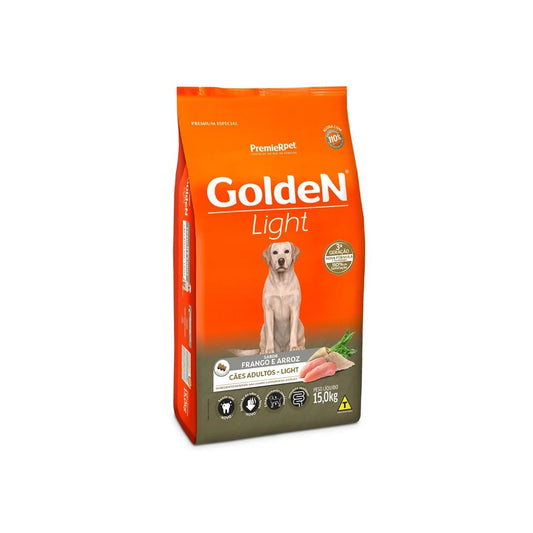 Ração Golden Light para Cães Adultos Raças Médias e Grandes sabor Frango e Arroz 15kg