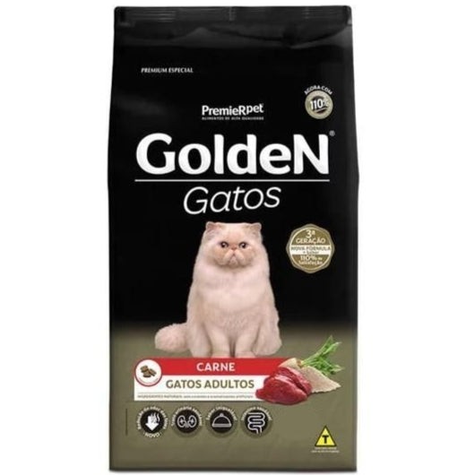 Ração Golden para Gatos Adultos Sabor Carne