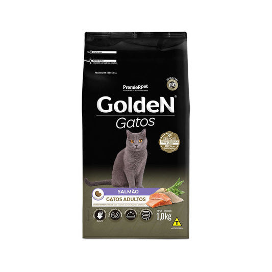 Ração Golden para Gatos Adultos Sabor Salmão