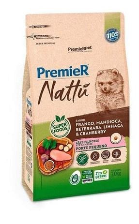 Ração Premier Nattu para Cães Filhotes de Raças Pequenas Sabor Mandioca