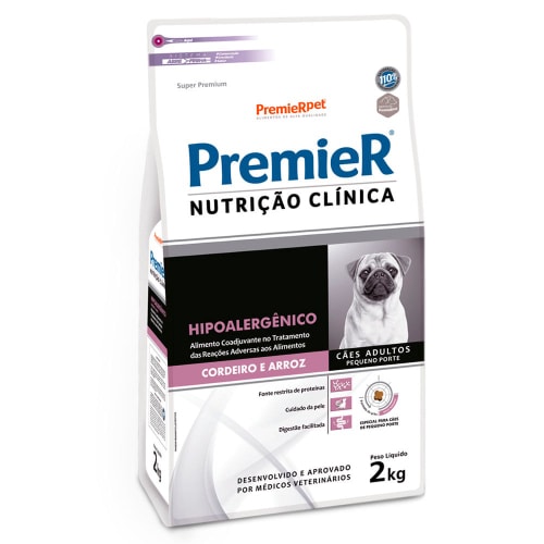 Ração Premier Nutrição Clínica Hipoalergênica para Cães de Raças Pequenas