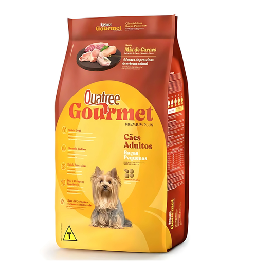 Ração Quatree Gourmet para Cães Adultos De Raças Pequenas
