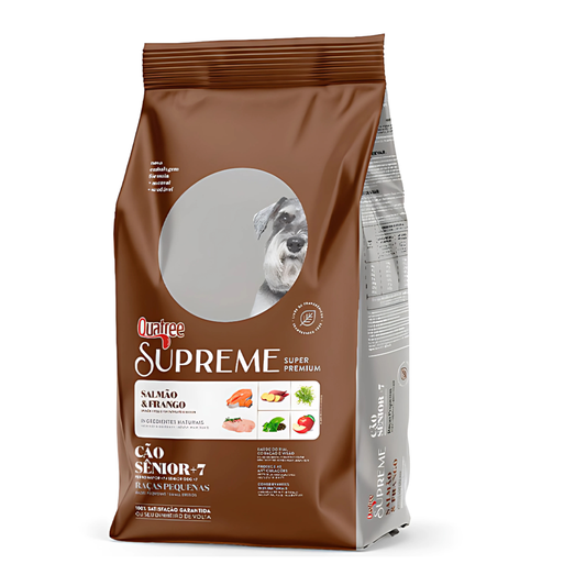 Ração Quatree Supreme para Cães Sênior +7 de Porte Pequeno Sabor Salmão e Frango