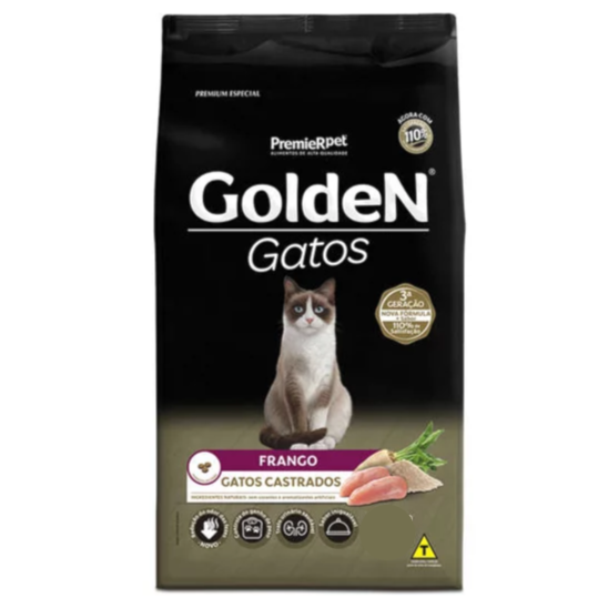 Ração Golden para Gatos Castrados Adultos Sabor Frango