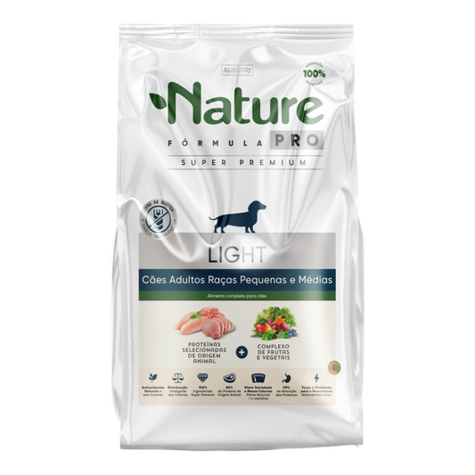 Ração Nature Fórmula Pro Light para Cães Adultos Raças Pequenas e Médias