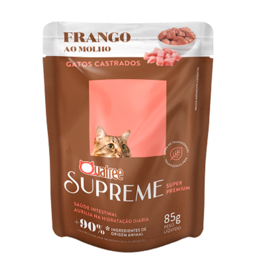 Ração Úmida Quatree Supreme Frango para Gatos Castrados