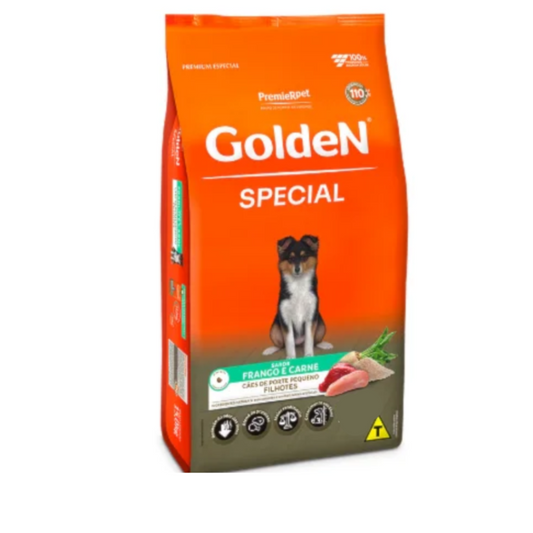 Ração Golden Special para Cães Filhotes de Porte Pequeno Sabor Frango e Carne
