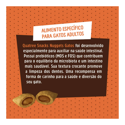 Snack Quatree para Gatos Adultos Sabor Salmão 60g