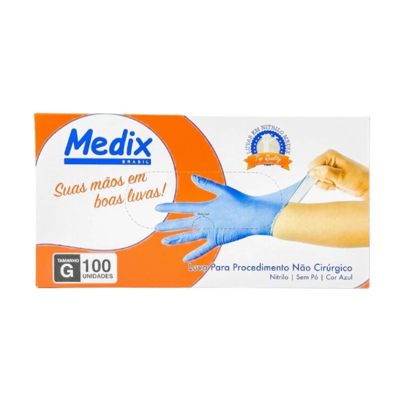 Luvas Descartáveis Nitrílicas - Sem Pó