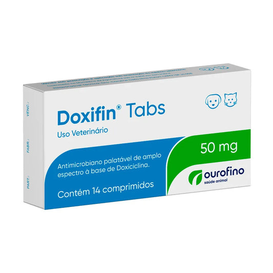 Antibiótico Ourofino Doxifin Tabs Para Cães e Gatos