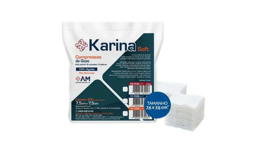 Compressa de Gaze America Karina 9 Fios 500 unidades