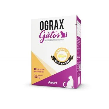 Ograx Gatos Suplemento Alimentar Avert 30 cápsulas