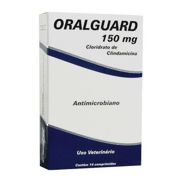 Oralguard 150mg antibiótico para saúde bucal de cães 14 comprimidos