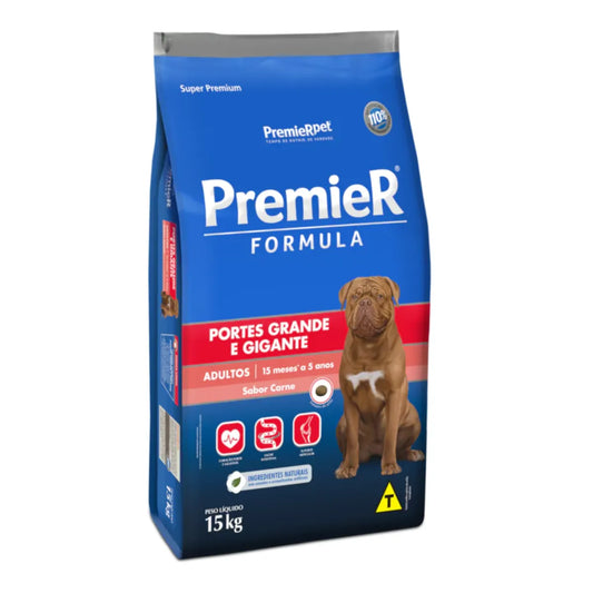 Premier Pet Formula Carne Cães Adultos Porte Grande e Gigante 15kg