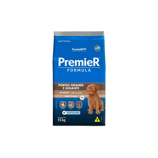 Premier Pet Formula Cães Filhotes Raças Grandes e Gigantes Frango 15kg