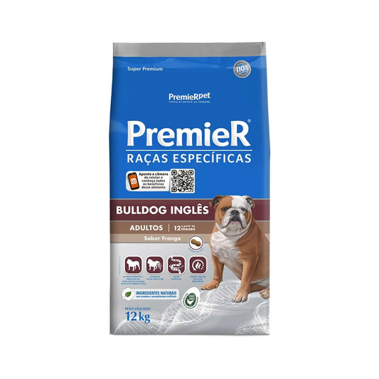 Ração Premier Raças Específicas para Cães Bulldog Inglês Adultos 12kg