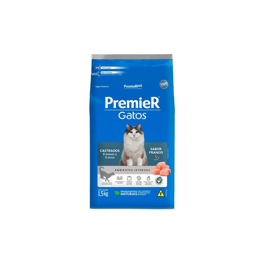 Ração Premier para Gatos Castrados de 6 meses a 6 anos
