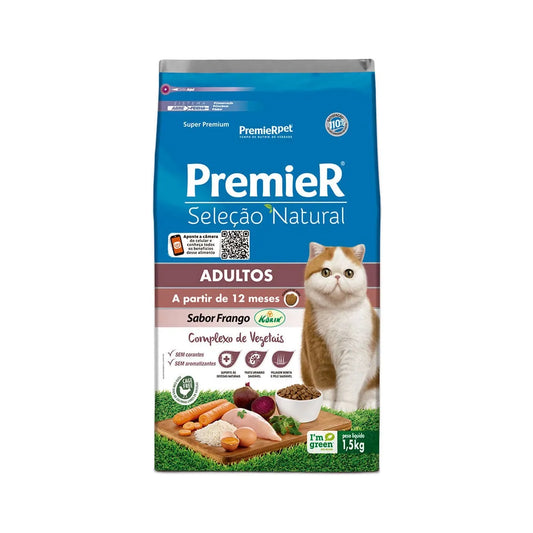 Ração Premier Seleção Natural Gatos Adultos - Acima de 12 Meses 1,5kg
