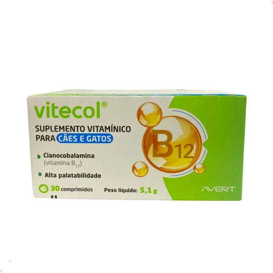 Suplemento Vitamínico para Cães e Gatos Vitecol 30 comprimidos