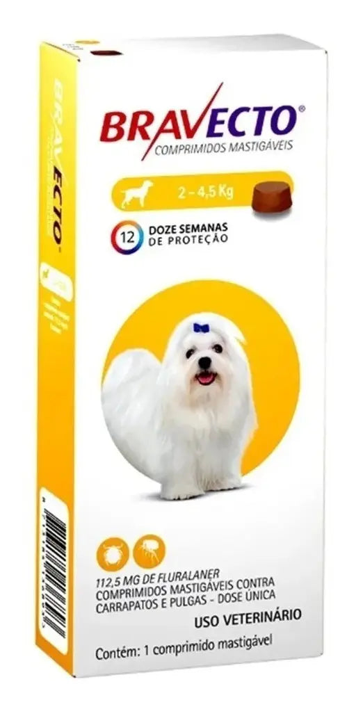 Antipulgas e Carrapatos MSD Bravecto para Cães
