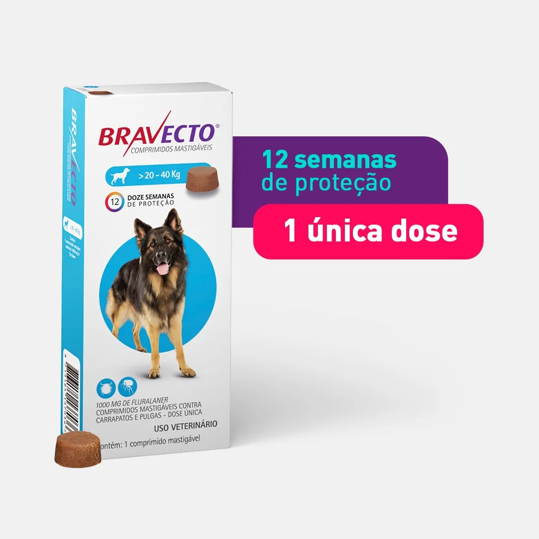 Antipulgas e Carrapatos MSD Bravecto para Cães