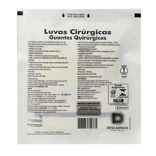 Luva Cirúrgica de Látex Estéril com Pó DESCARPACK (8)